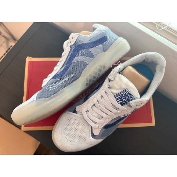 Vans Evident Ultimate Translucent Delicate Blue Athletic Skate Shoes Mens 10 - Picture 4 of 7